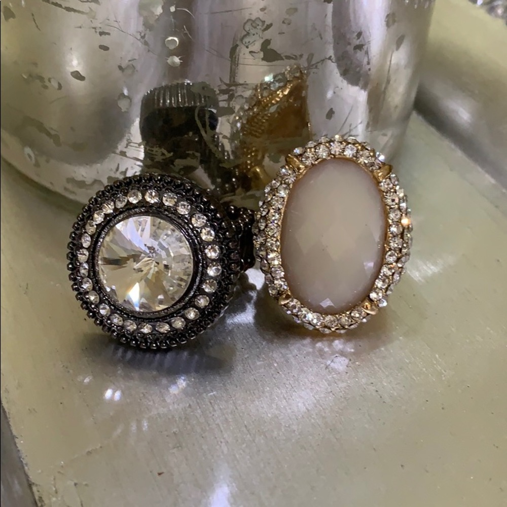 Bundled Dazzling Statement Rings